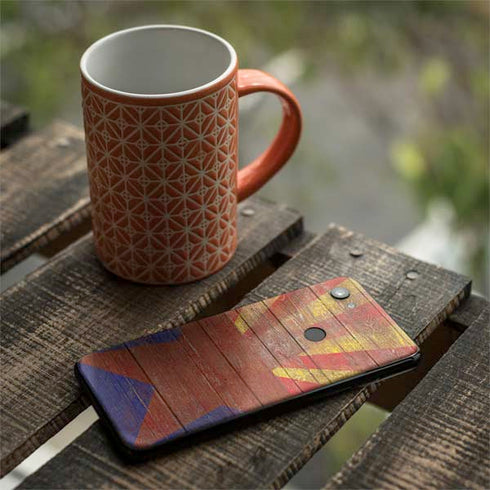Arizona Flag Dark Wood Google Pixel 3a Skin